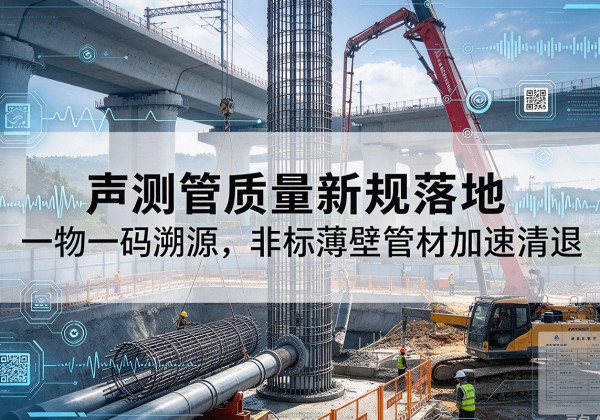 察隅声测管质量新规落地，一物一码溯源，非标薄壁管材加速清退