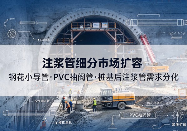 察隅注浆管细分市场扩容，隧道钢花小导管、PVC 袖阀管、桩基后注浆管需求分化